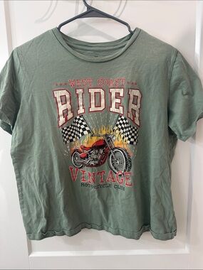 West Coast Rider 'RIDER Vintage' Graphic Tee - Sage Green